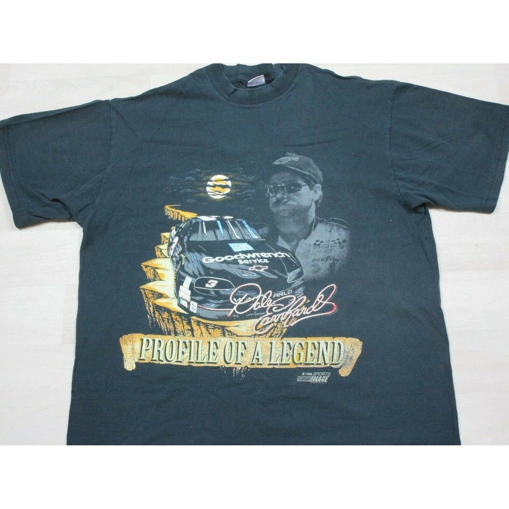 Vintage Dale‎ Earnhardt T Shirt (XL) Nascar #3 Distressed Profile of a Legend
